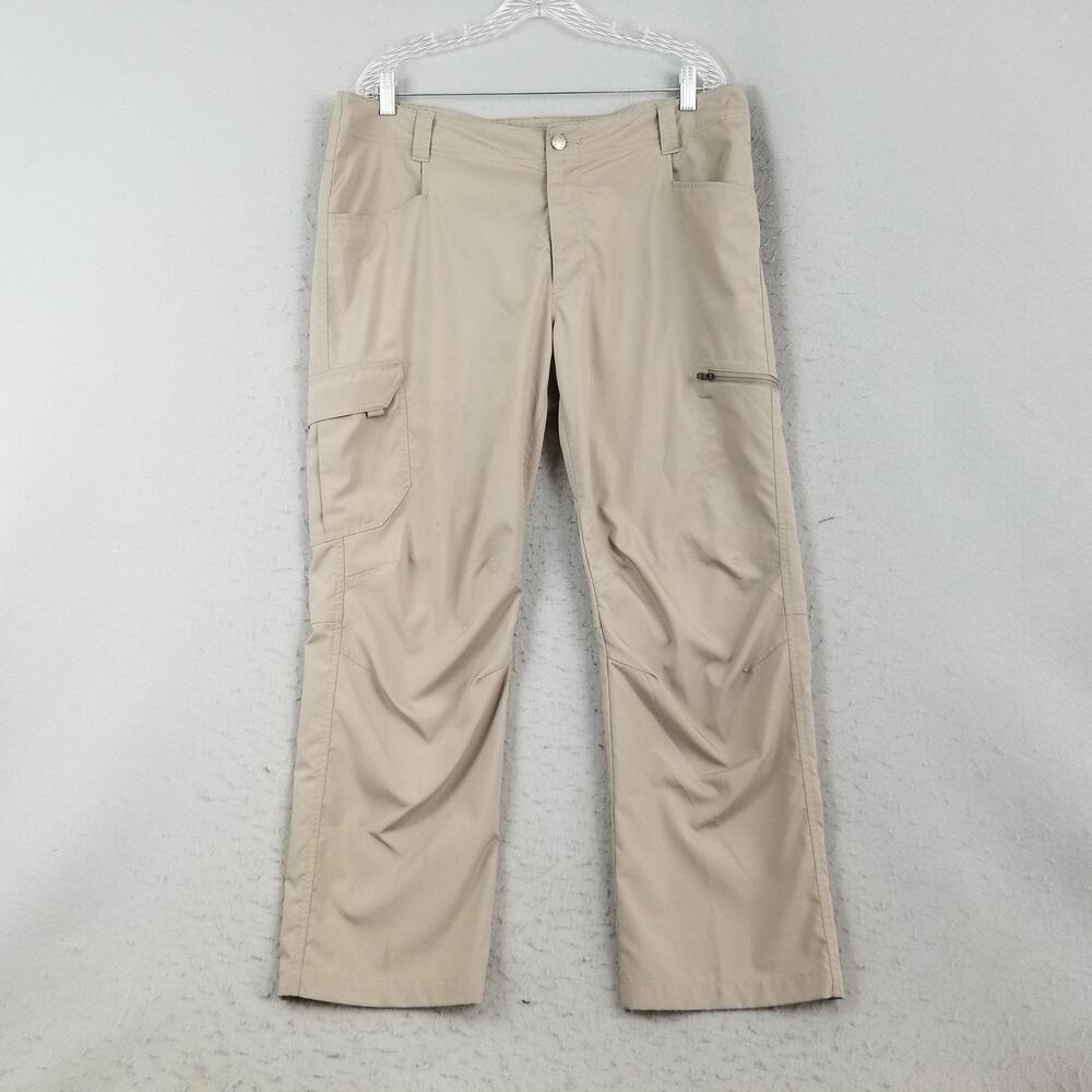 Columbia Pants Mens 38x32 Khaki Omni-Shade Stretch Cargo Hiking Outdoors UPF